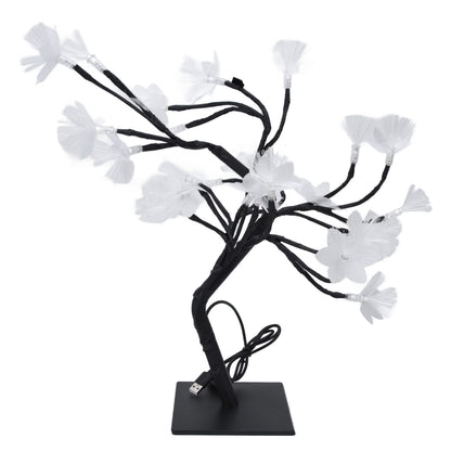 24LED Fiber Optic Tree Lamp USB Powered Simulation Flower Light for Household Decoration V1294-YM0523-3119220025611