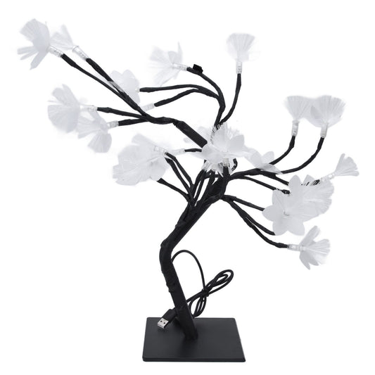 24LED Fiber Optic Tree Lamp USB Powered Simulation Flower Light for Household Decoration V1294-YM0523-3119220025611