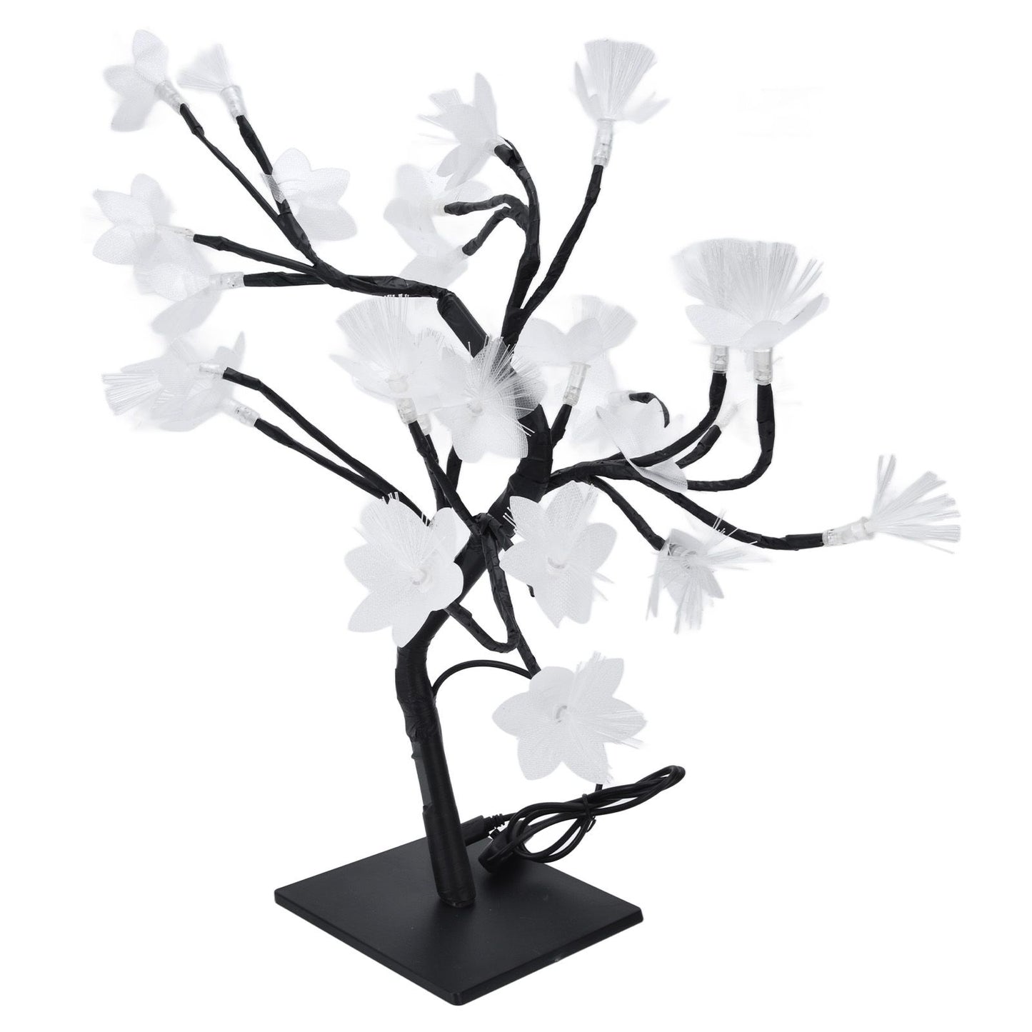 24LED Fiber Optic Tree Lamp USB Powered Simulation Flower Light for Household Decoration V1294-YM0523-3119220025611