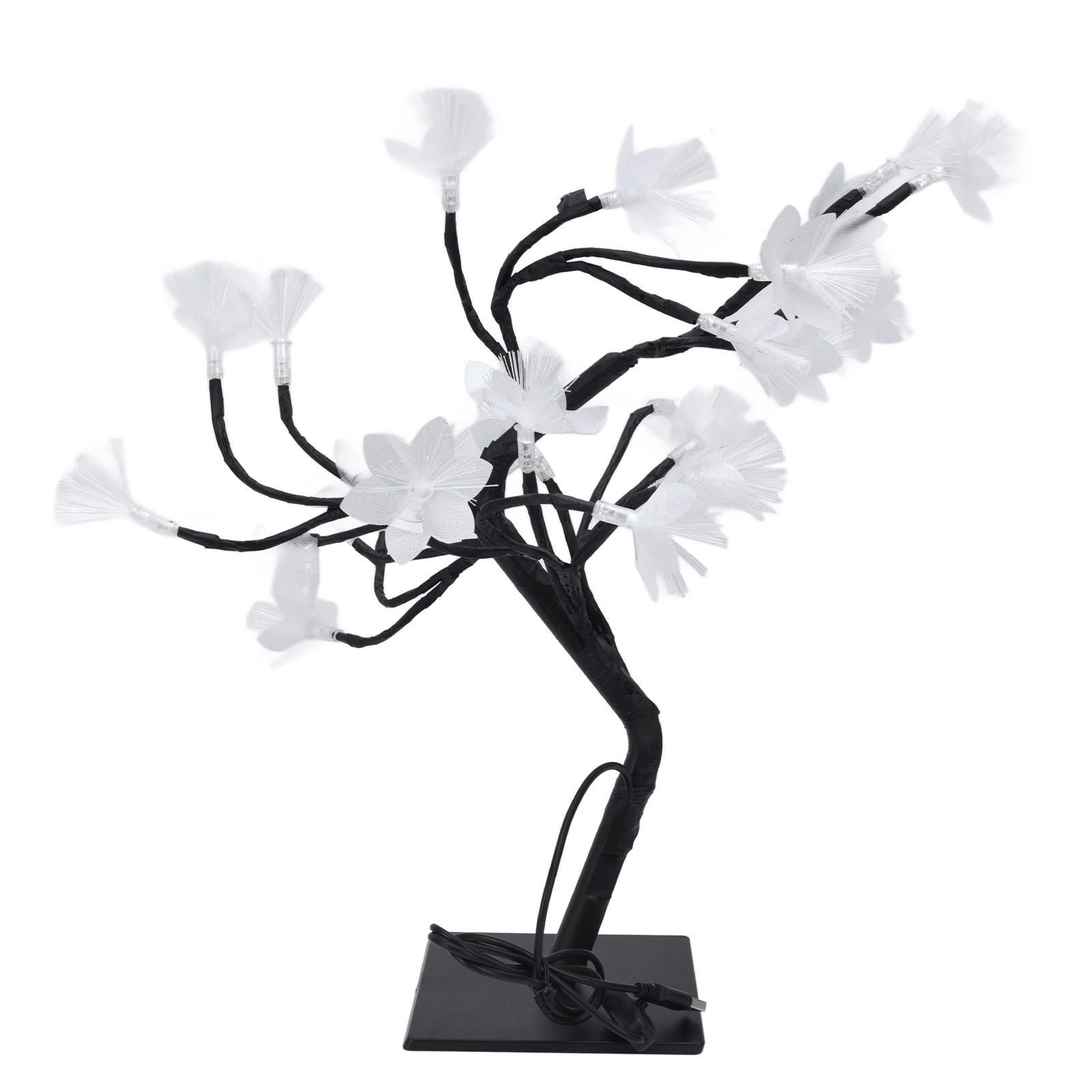 24LED Fiber Optic Tree Lamp USB Powered Simulation Flower Light for Household Decoration V1294-YM0523-3119220025611