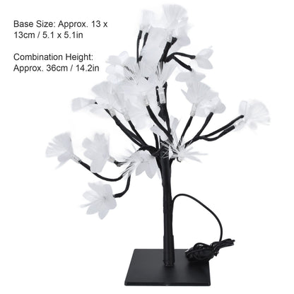 24LED Fiber Optic Tree Lamp USB Powered Simulation Flower Light for Household Decoration V1294-YM0523-3119220025611