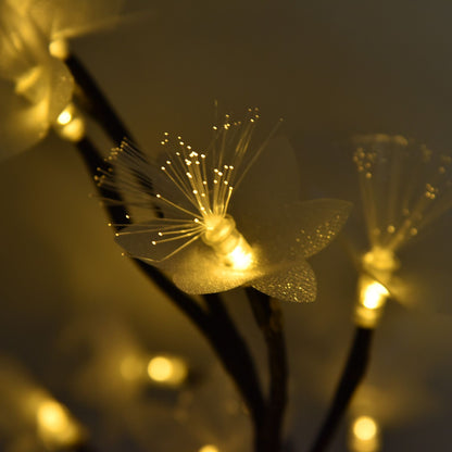 24LED Fiber Optic Tree Lamp USB Powered Simulation Flower Light for Household Decoration V1294-YM0523-3119220025611