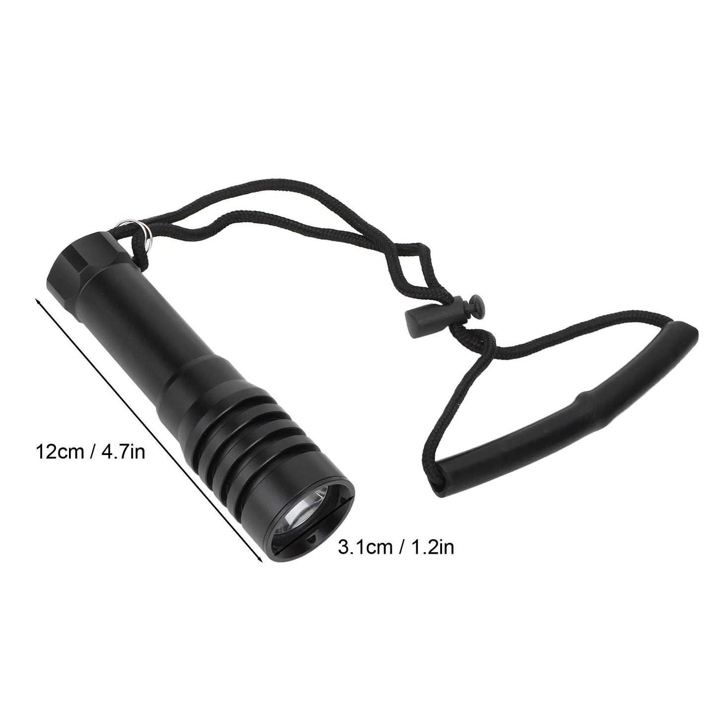 5000LM Diving Flashlight Underwater Diving Light 100m Depth Waterproof Torch for Night Fishing Canping V1294-YM0523-3119220026411