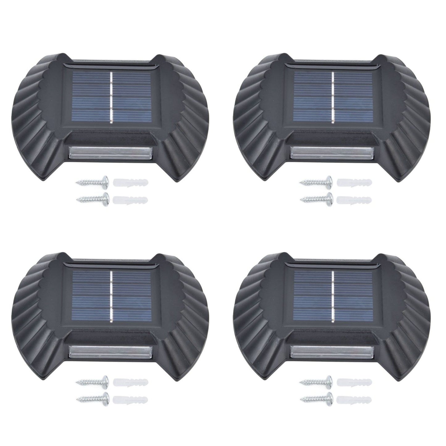 4 Sets Solar Wall Light Waterproof Multifunctional LED Solar Wall Light for Patio Yard Garden Outdoor V1294-YM0523-3119220027411
