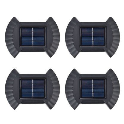 4 Sets Solar Wall Light Waterproof Multifunctional LED Solar Wall Light for Patio Yard Garden Outdoor V1294-YM0523-3119220027411