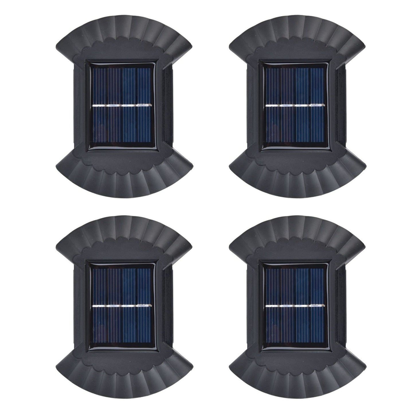 4 Sets Solar Wall Light Waterproof Multifunctional LED Solar Wall Light for Patio Yard Garden Outdoor V1294-YM0523-3119220027411