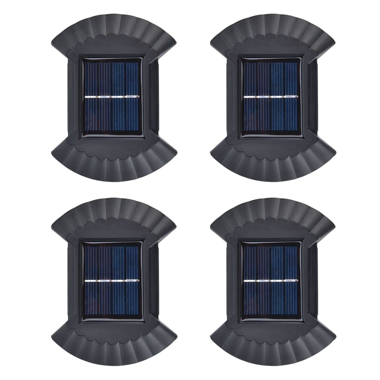 4 Sets Solar Wall Light Waterproof Multifunctional LED Solar Wall Light for Patio Yard Garden Outdoor V1294-YM0523-3119220027411