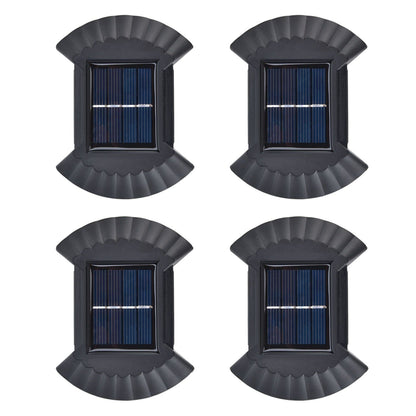 4 Sets Solar Wall Light Waterproof Multifunctional LED Solar Wall Light for Patio Yard Garden Outdoor V1294-YM0523-3119220027411