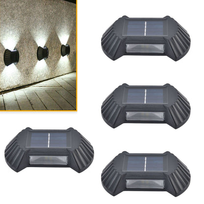 4 Sets Solar Wall Light Waterproof Multifunctional LED Solar Wall Light for Patio Yard Garden Outdoor V1294-YM0523-3119220027411