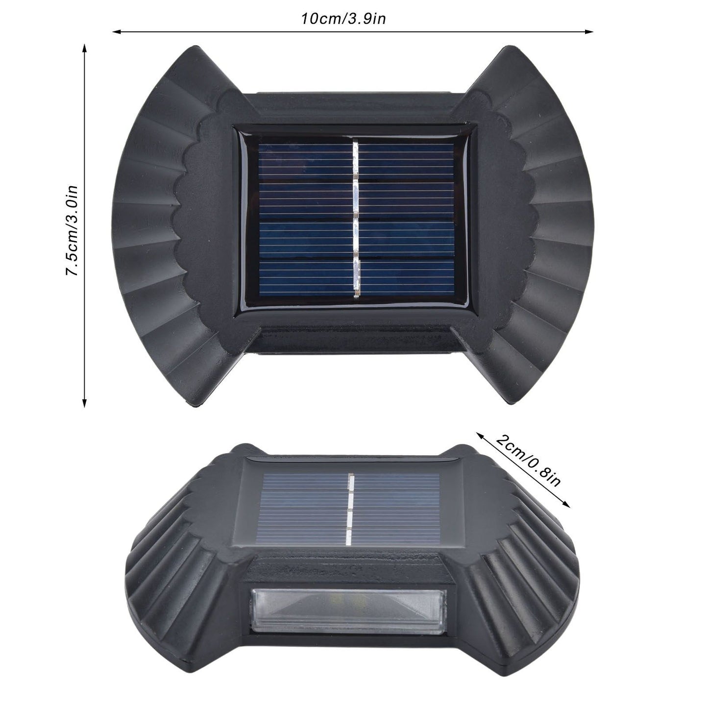 4 Sets Solar Wall Light Waterproof Multifunctional LED Solar Wall Light for Patio Yard Garden Outdoor V1294-YM0523-3119220027411