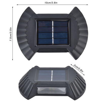 4 Sets Solar Wall Light Waterproof Multifunctional LED Solar Wall Light for Patio Yard Garden Outdoor V1294-YM0523-3119220027411