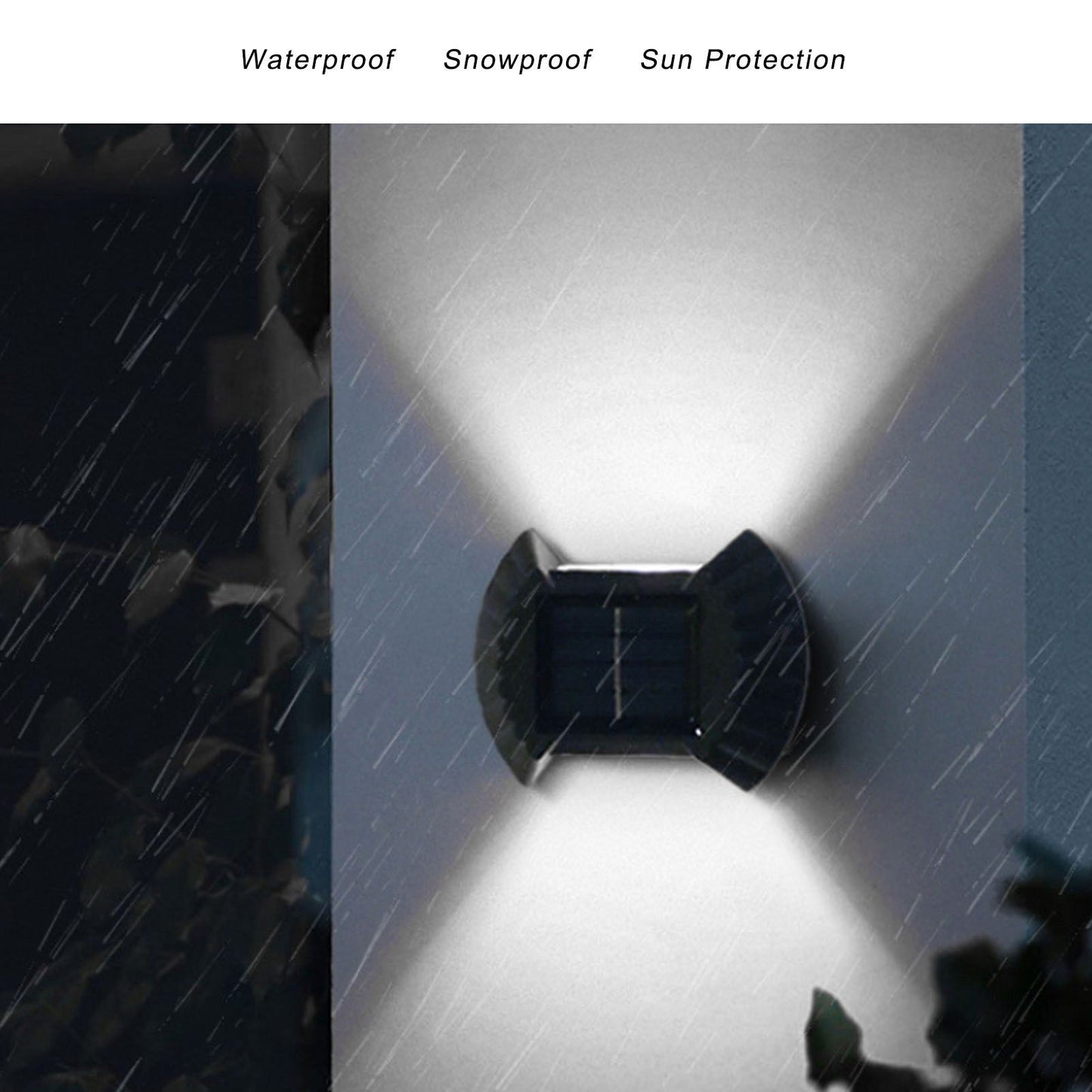 4 Sets Solar Wall Light Waterproof Multifunctional LED Solar Wall Light for Patio Yard Garden Outdoor V1294-YM0523-3119220027411