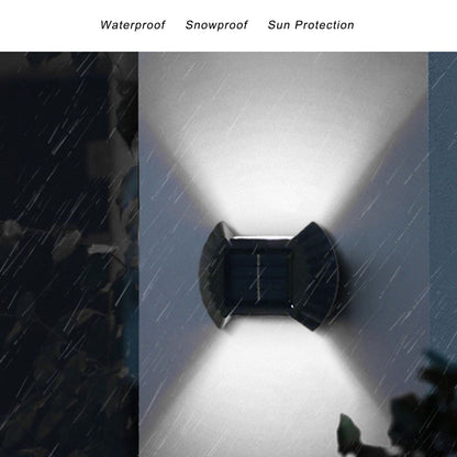 4 Sets Solar Wall Light Waterproof Multifunctional LED Solar Wall Light for Patio Yard Garden Outdoor V1294-YM0523-3119220027411