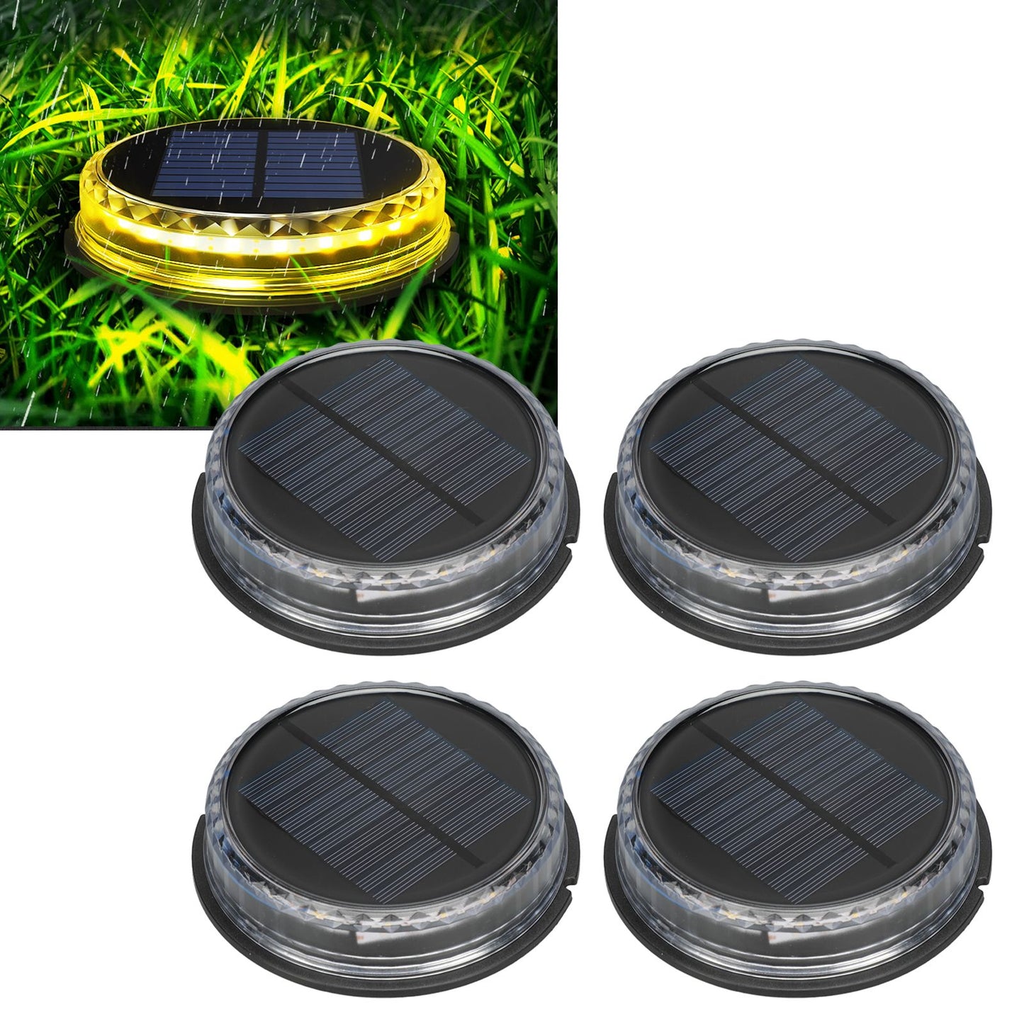 Solar Lawn Light IP65 Waterproof Solar Ground Light for Yard Deck Patio Pathway Walkway Warm Light V1294-YM0523-3119220027511