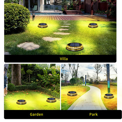 Solar Lawn Light IP65 Waterproof Solar Ground Light for Yard Deck Patio Pathway Walkway Warm Light V1294-YM0523-3119220027511