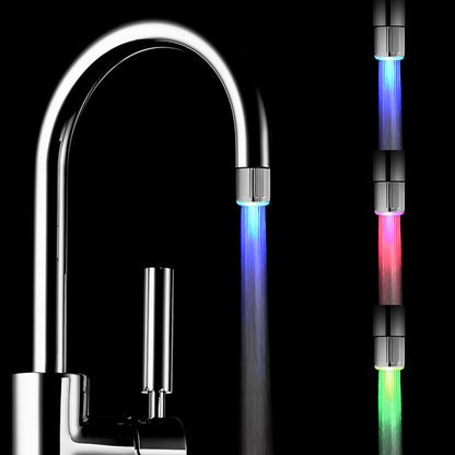 LED Water Faucet 3 Colors Changing RGB Temperature Control Multifunctional Kitchen Faucet for Kitchen Bathroom V1294-YM0523-3119220028111