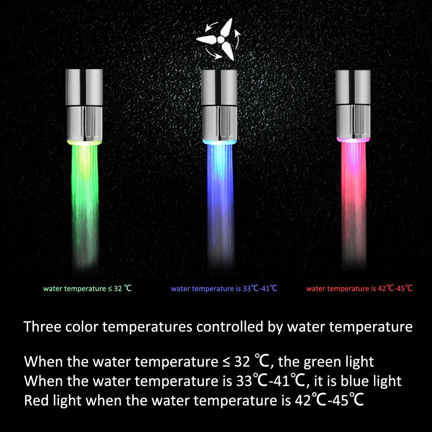 LED Water Faucet 3 Colors Changing RGB Temperature Control Multifunctional Kitchen Faucet for Kitchen Bathroom V1294-YM0523-3119220028111