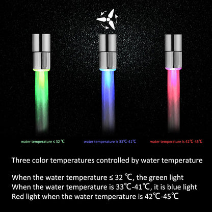 LED Water Faucet 3 Colors Changing RGB Temperature Control Multifunctional Kitchen Faucet for Kitchen Bathroom V1294-YM0523-3119220028111