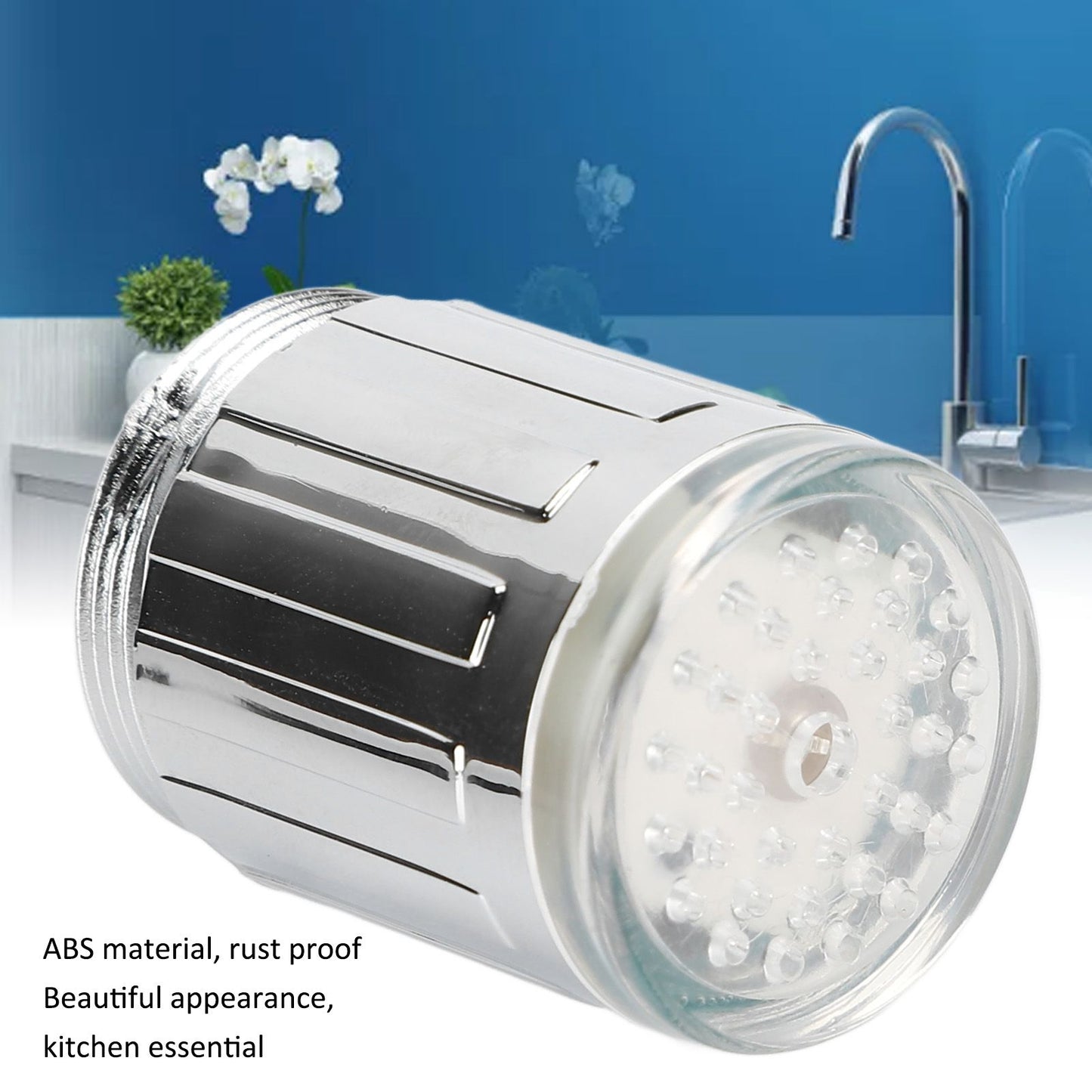 LED Water Faucet 3 Colors Changing RGB Temperature Control Multifunctional Kitchen Faucet for Kitchen Bathroom V1294-YM0523-3119220028111