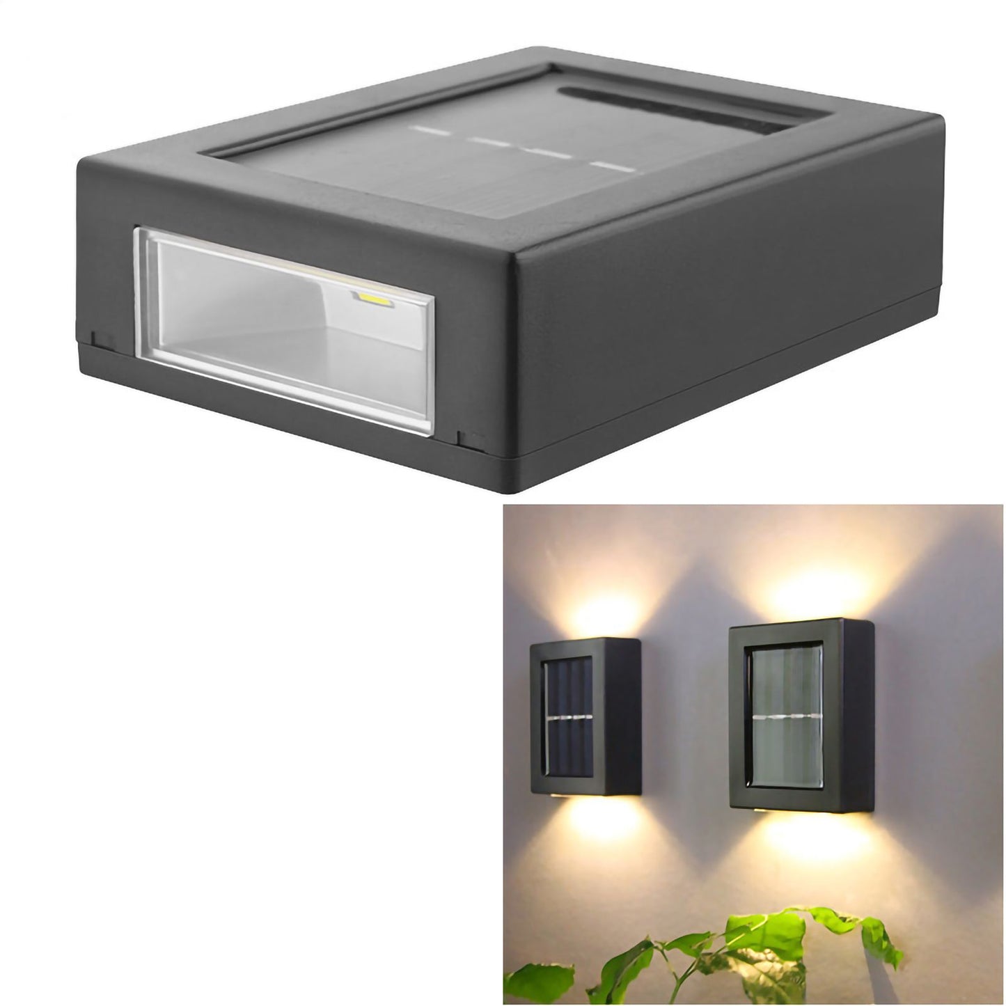 LED Solar Wall Light IP65 Waterproof Up and Down Lighting Outdoor Landscape Lamp 1.2V 5WWarm Light V1294-YM0523-3119220028211