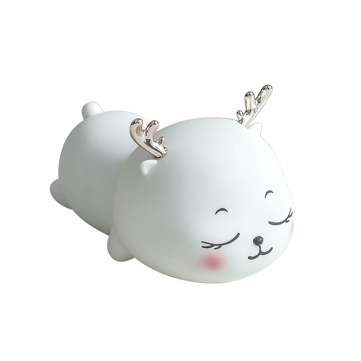 1.5W Silicone Night Light Cute Deer Shape Portable Children Lamp with Tap Control Smart Timing V1294-YM0523-3119220028511