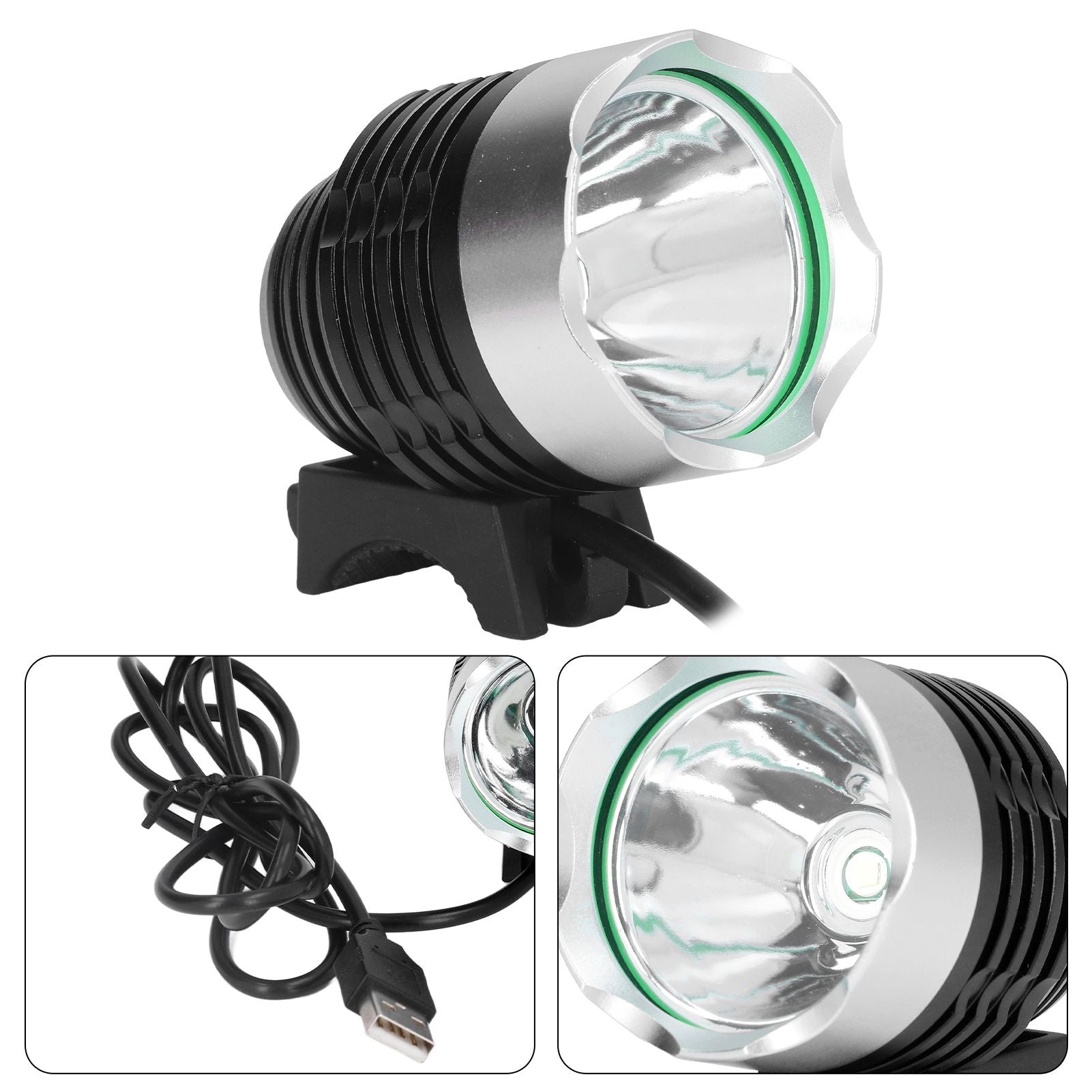 Bike Headlight LED Bicycle Front Head Light Super Bright USB Power Supply for Cycling V1294-YM0523-3119220028811
