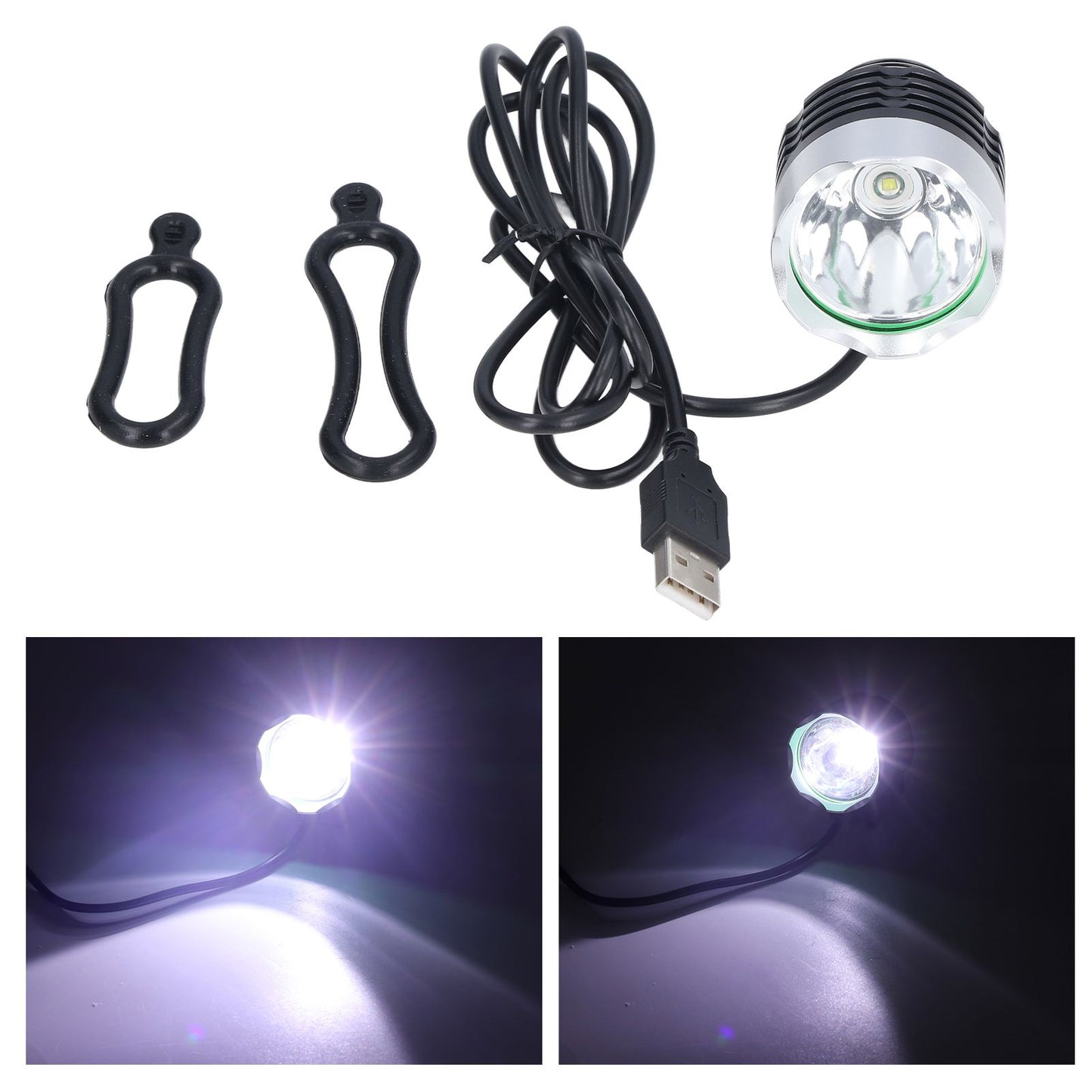 Bike Headlight LED Bicycle Front Head Light Super Bright USB Power Supply for Cycling V1294-YM0523-3119220028811