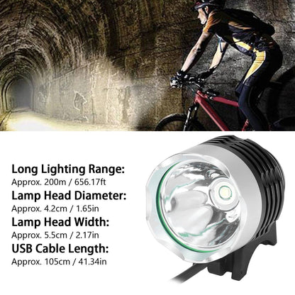 Bike Headlight LED Bicycle Front Head Light Super Bright USB Power Supply for Cycling V1294-YM0523-3119220028811