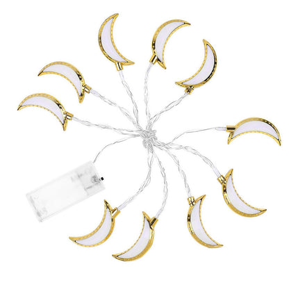 1.5M 10LED Moon String Light Ramadan Eid String Light Festival Decoration Light for Wedding Party V1294-YM0523-3119220029411