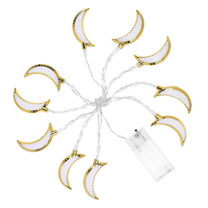 1.5M 10LED Moon String Light Ramadan Eid String Light Festival Decoration Light for Wedding Party V1294-YM0523-3119220029411
