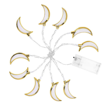1.5M 10LED Moon String Light Ramadan Eid String Light Festival Decoration Light for Wedding Party V1294-YM0523-3119220029411