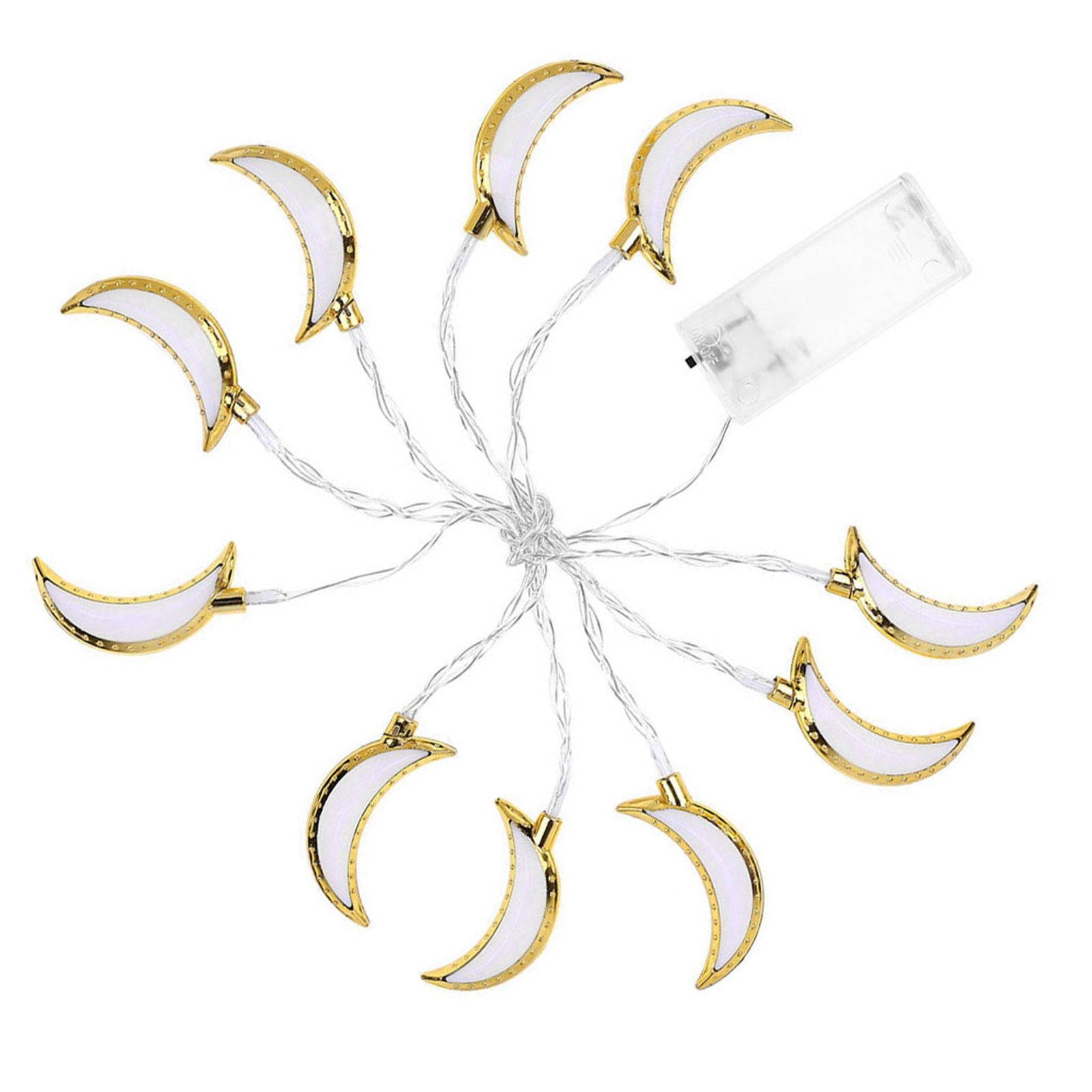 1.5M 10LED Moon String Light Ramadan Eid String Light Festival Decoration Light for Wedding Party V1294-YM0523-3119220029411