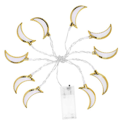 1.5M 10LED Moon String Light Ramadan Eid String Light Festival Decoration Light for Wedding Party V1294-YM0523-3119220029411
