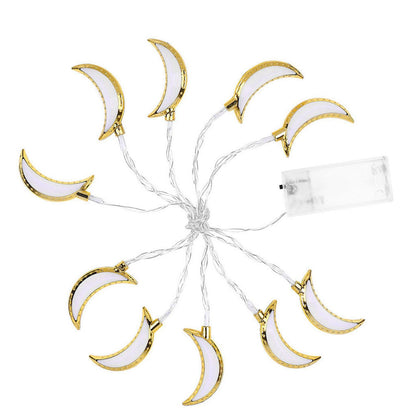 1.5M 10LED Moon String Light Ramadan Eid String Light Festival Decoration Light for Wedding Party V1294-YM0523-3119220029411