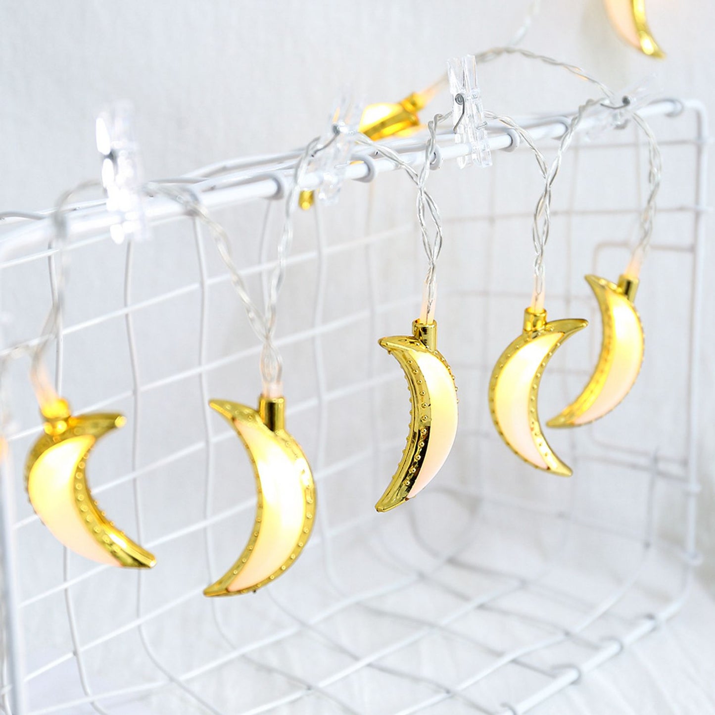 1.5M 10LED Moon String Light Ramadan Eid String Light Festival Decoration Light for Wedding Party V1294-YM0523-3119220029411