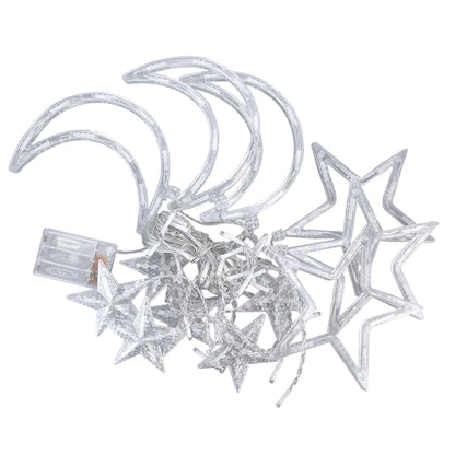 Star Moon Curtain String Lights Romantic Ambience Battery Powered 126 LED Ramadan Curtain Lights for Weddings V1294-YM0523-3119220030611