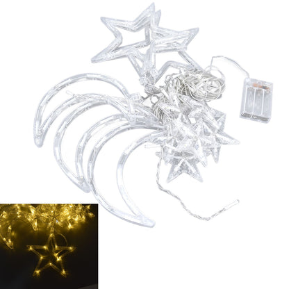 Star Moon Curtain String Lights Romantic Ambience 2 Lighting Modes 126 LED Ramadan Curtain Lights for V1294-YM0523-3119220030711