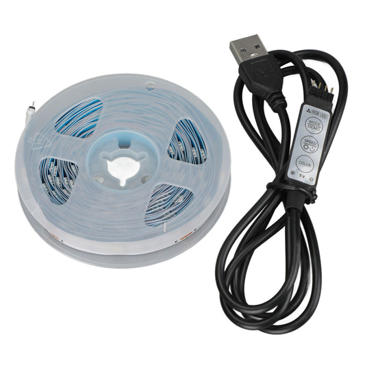 RGB LED Strip Lights Press Button Control 5V LED Lights with 3 Button Functions for Bedroom Kitchen Party V1294-YM0523-3119220030915