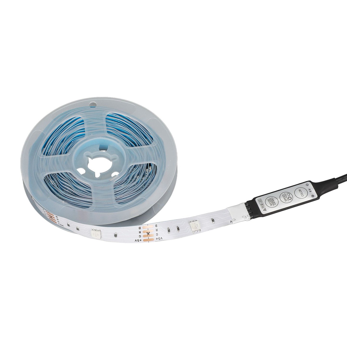 RGB LED Strip Lights Press Button Control 5V LED Lights with 3 Button Functions for Bedroom Kitchen Party V1294-YM0523-3119220030915
