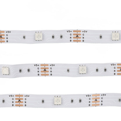 RGB LED Strip Lights Press Button Control 5V LED Lights with 3 Button Functions for Bedroom Kitchen Party V1294-YM0523-3119220030915