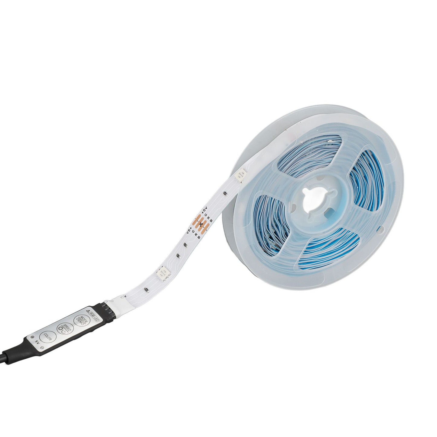 RGB LED Strip Lights Press Button Control 5V LED Lights with 3 Button Functions for Bedroom Kitchen Party V1294-YM0523-3119220030915