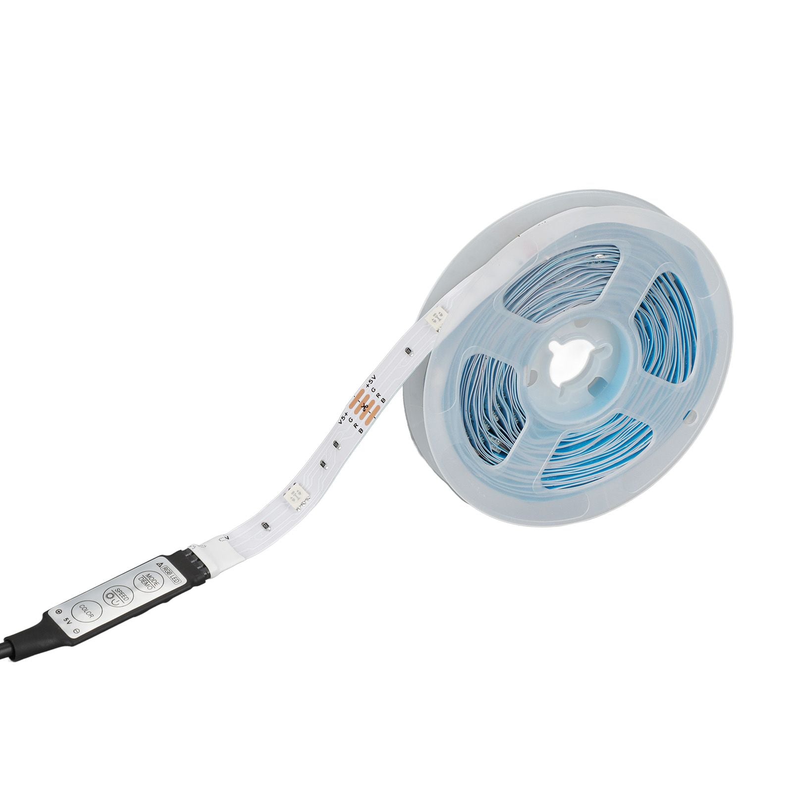 RGB LED Strip Lights Press Button Control 5V LED Lights with 3 Button Functions for Bedroom Kitchen Party V1294-YM0523-3119220030915