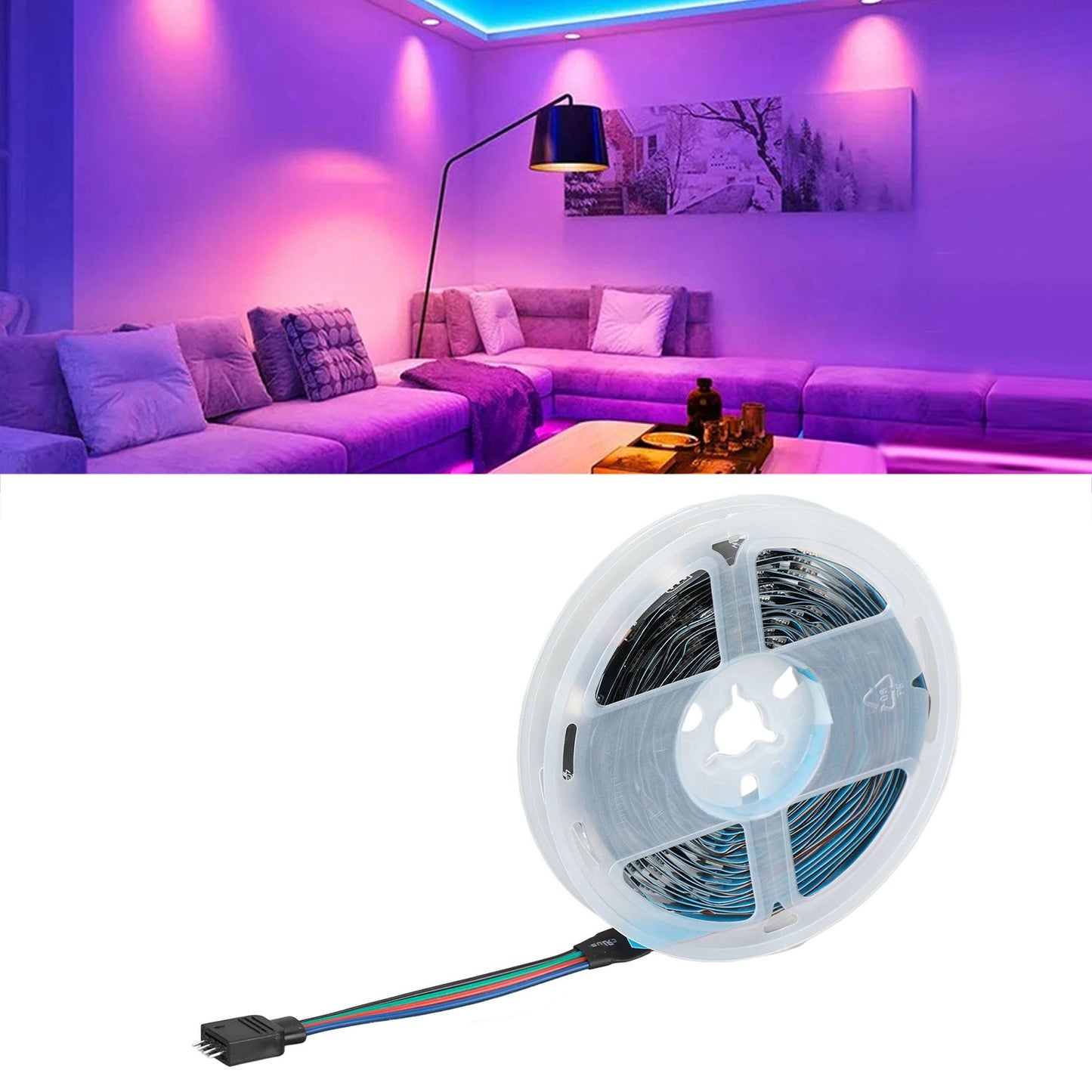 RGB Strip Lights 5V USB LED Strip Lights with 3 Button Functions for Bedroom Club Hotel Hall Corridor4m / V1294-YM0523-3119220031014