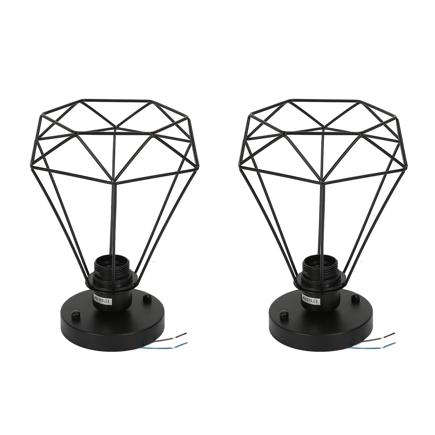 Ceiling Light Cage Guard Cover with Lamp Holder Base Vintage Industrial Style for E27 Bulbs V1294-YM0523-3119220032811