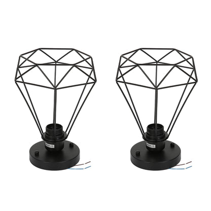 Ceiling Light Cage Guard Cover with Lamp Holder Base Vintage Industrial Style for E27 Bulbs V1294-YM0523-3119220032811