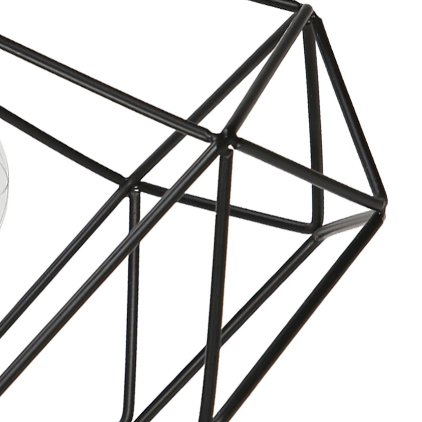 Ceiling Light Cage Guard Cover with Lamp Holder Base Vintage Industrial Style for E27 Bulbs V1294-YM0523-3119220032811
