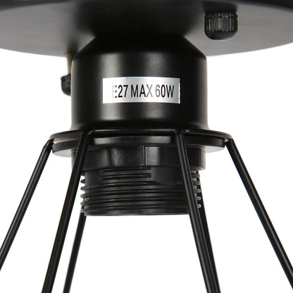 Ceiling Light Cage Guard Cover with Lamp Holder Base Vintage Industrial Style for E27 Bulbs V1294-YM0523-3119220032811
