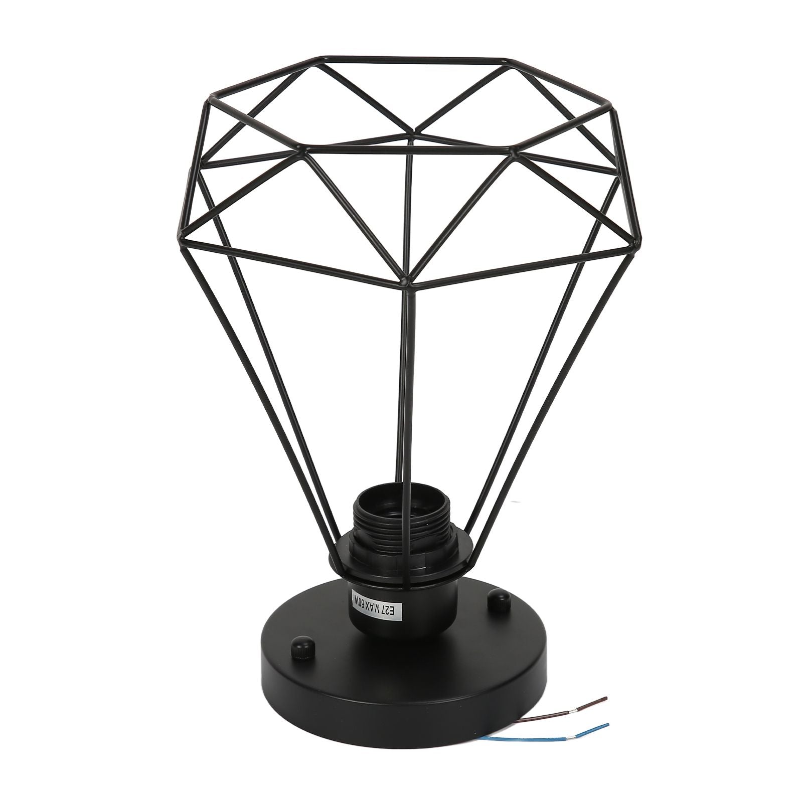 Ceiling Light Cage Guard Cover with Lamp Holder Base Vintage Industrial Style for E27 Bulbs V1294-YM0523-3119220032811