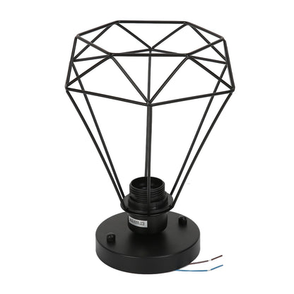 Ceiling Light Cage Guard Cover with Lamp Holder Base Vintage Industrial Style for E27 Bulbs V1294-YM0523-3119220032811