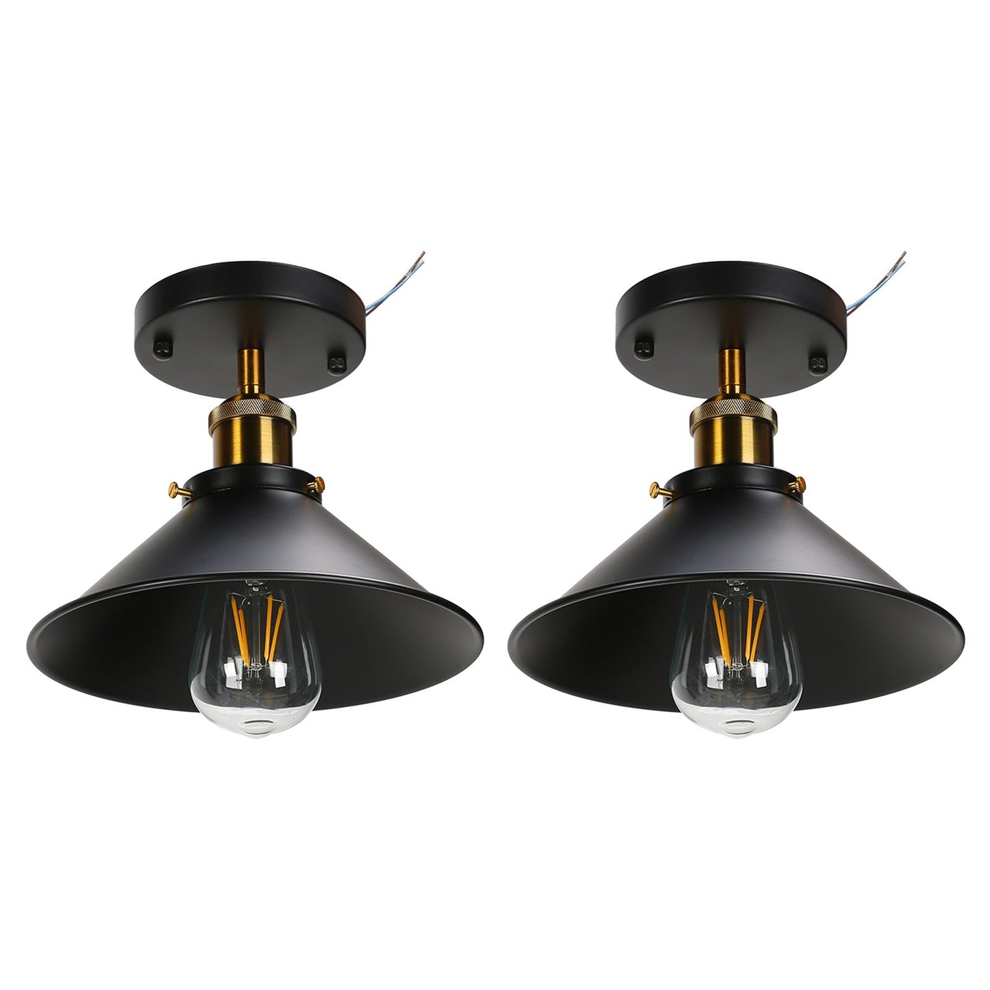 E27 Ceiling Light Industrial Black Wrought Iron Ceiling Lamp for Farm Kitchen Corridor 85-240V V1294-YM0523-3119220032911